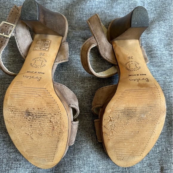 Boden tan suede wooden heel sandals - Picture 12 of 12